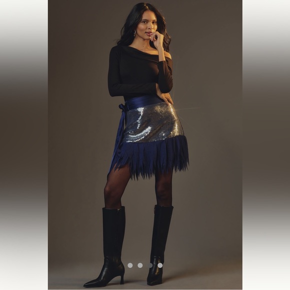 Anthropologie NWT Maeve Sequin Drop-Waist
Mini Skirt size 2. - Picture 3 of 6